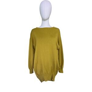 Saturday Sunday by Anthropologie Mustard Tunic Sweater Mini Dress Size Women's S